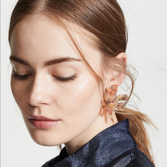 Lele Sadoughi Small Paper Lily Earrings - Picture 2 of 5